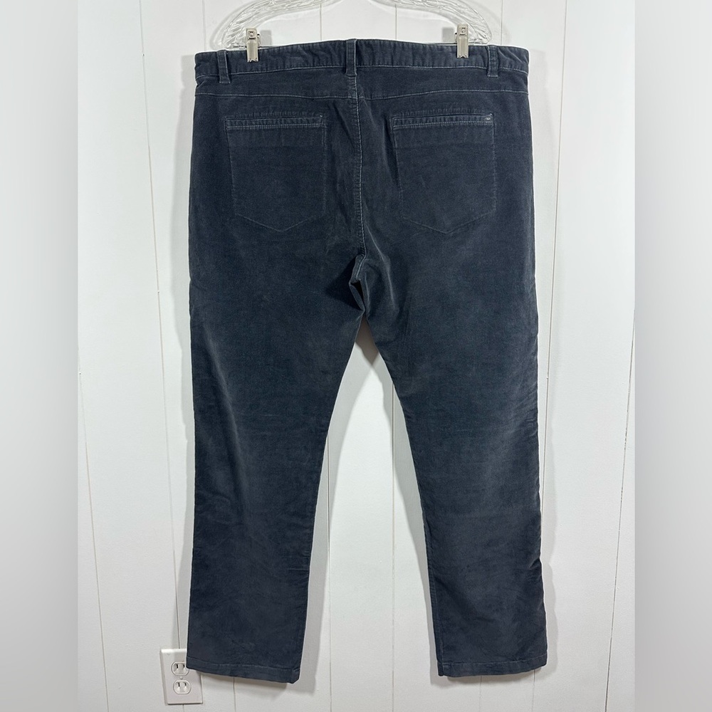 Calvin Klein Mens Slim Fit Corduroy Pants Sz 40x32 Dark Gray Casual Flat Front - Picture 7 of 10